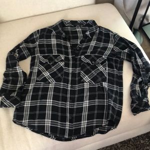 Black and white plaid Sanctuary shirt. Sz XS